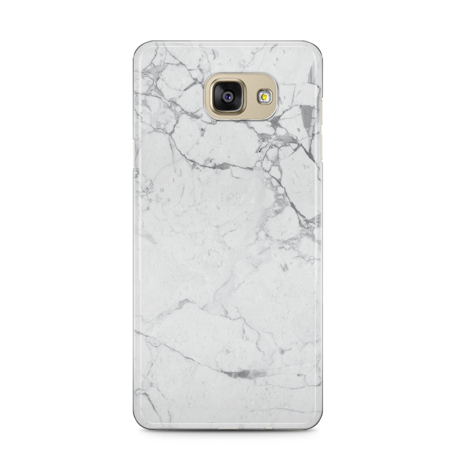 Faux Marble Effect Grey White Samsung Galaxy A5 2016 Case on gold phone