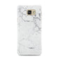 Faux Marble Effect Grey White Samsung Galaxy A7 2016 Case on gold phone