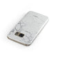 Faux Marble Effect Grey White Samsung Galaxy Case Front Close Up