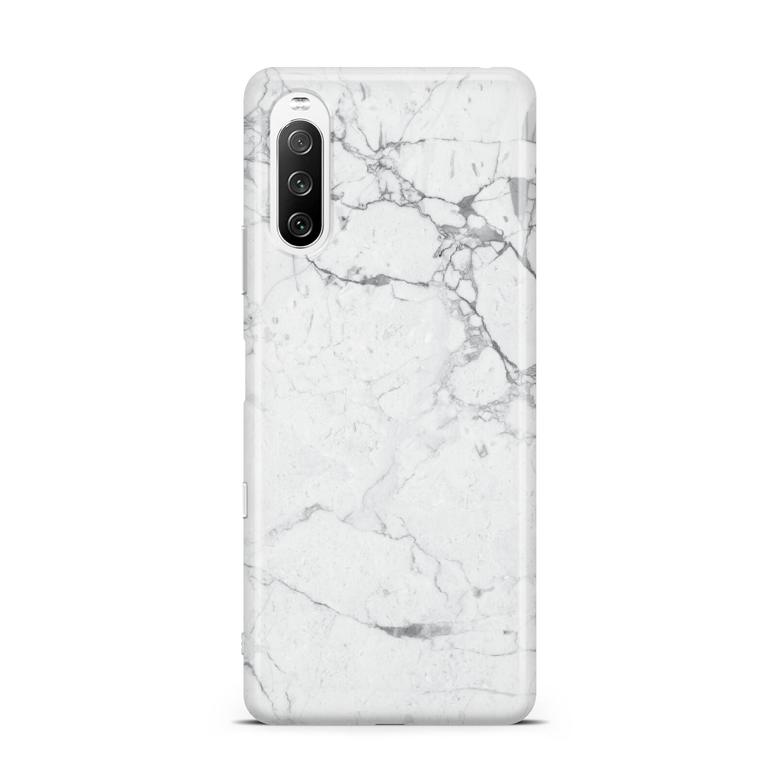 Faux Marble Effect Grey White Sony Xperia 10 III Case