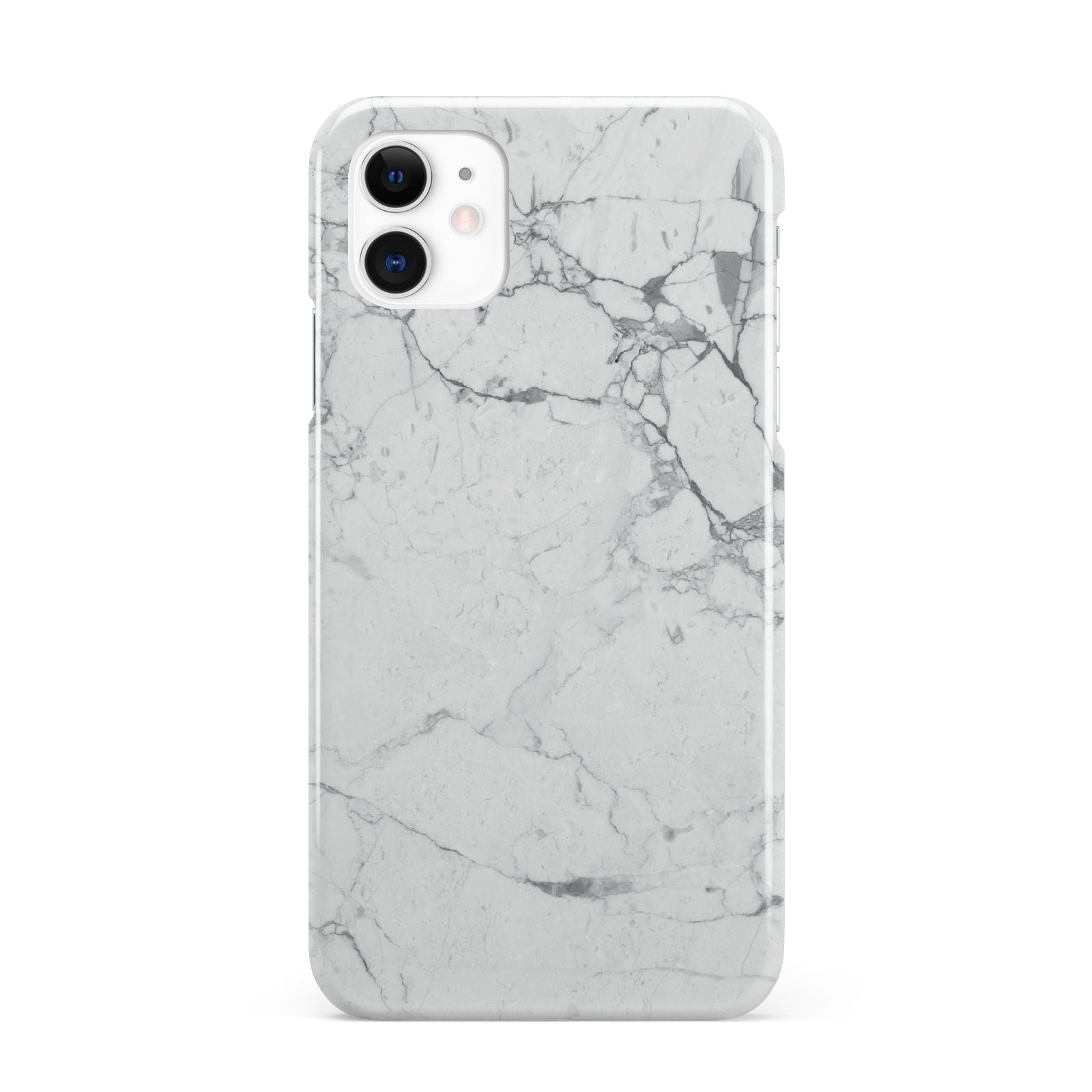 Faux Marble Effect Grey White iPhone 11 3D Snap Case