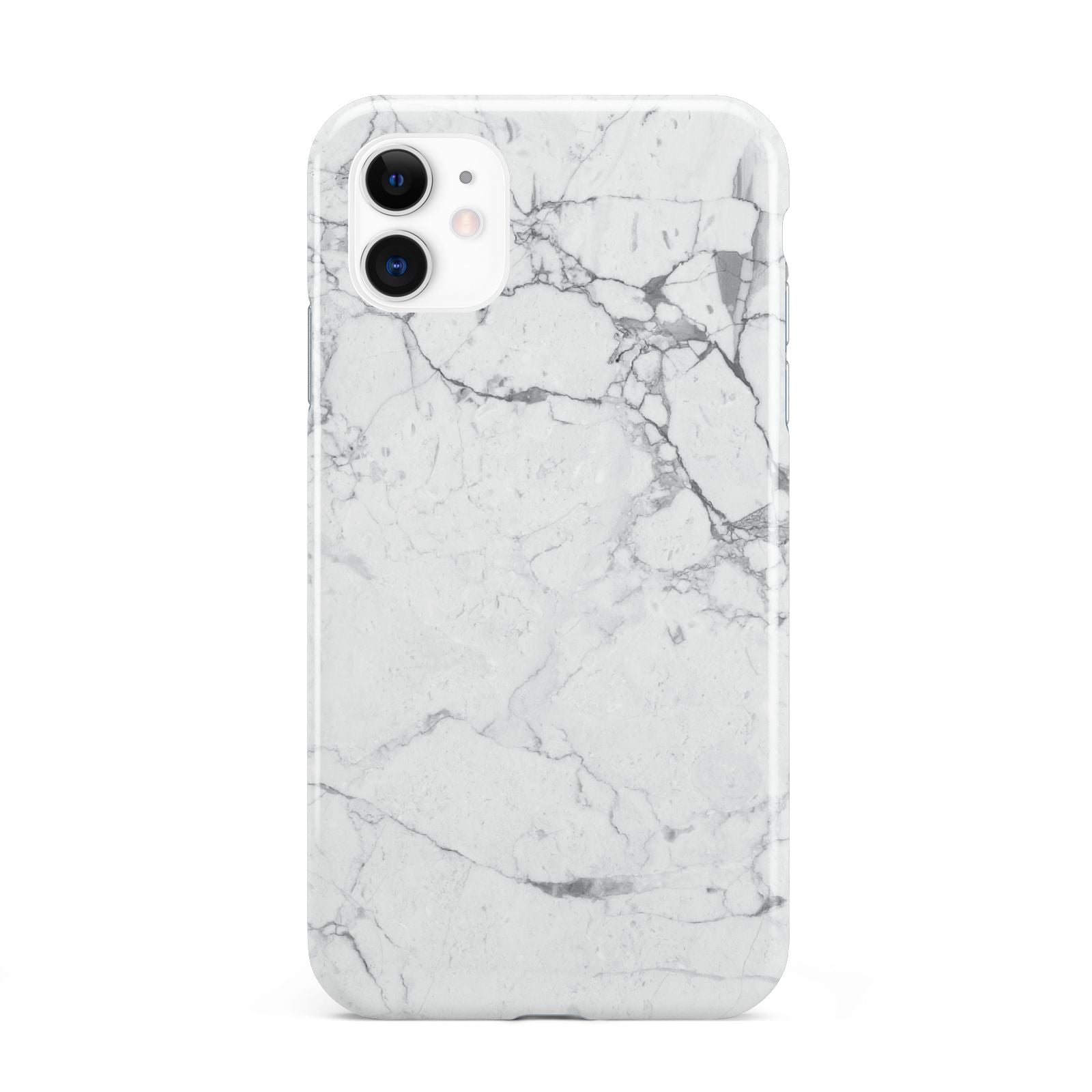 Faux Marble Effect Grey White iPhone 11 3D Tough Case