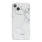 Faux Marble Effect Grey White iPhone 13 Clear Bumper Case