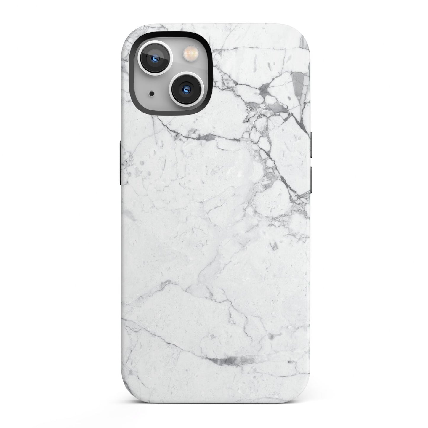 Faux Marble Effect Grey White iPhone 13 Full Wrap 3D Tough Case