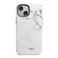 Faux Marble Effect Grey White iPhone 13 Mini Full Wrap 3D Tough Case