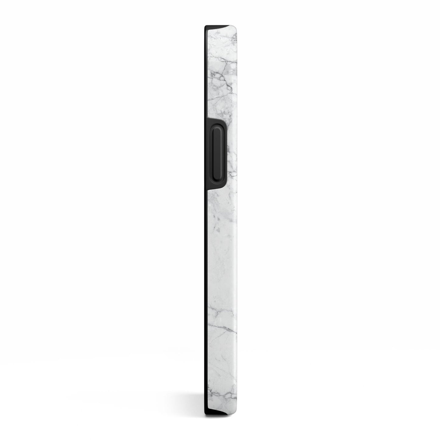 Faux Marble Effect Grey White iPhone 13 Mini Side Image 3D Tough Case