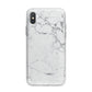 Faux Marble Effect Grey White iPhone X Bumper Case on Silver iPhone Alternative Image 1