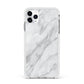 Faux Marble Effect Italian Apple iPhone 11 Pro Max in Silver with White Impact Case