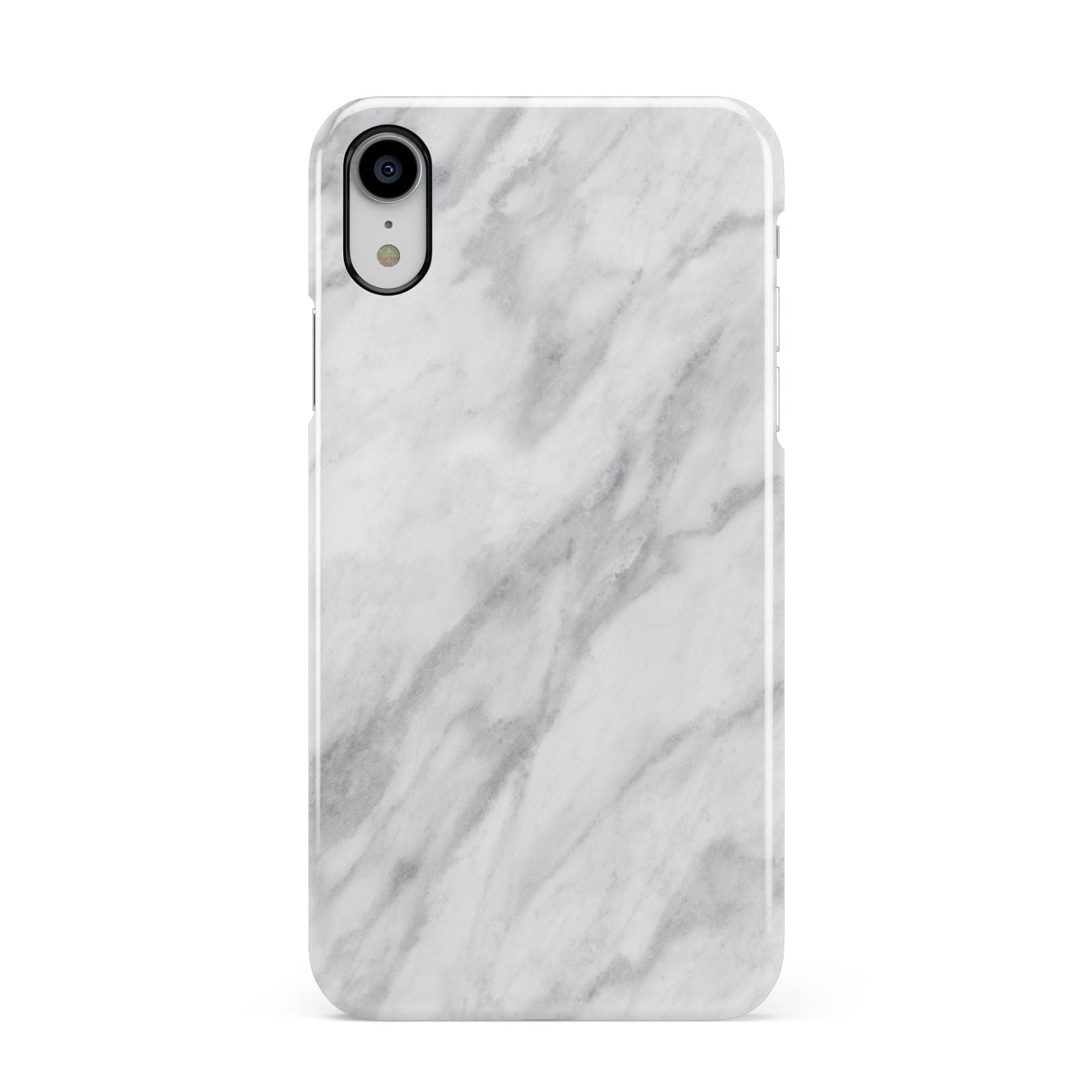 Faux Marble Effect Italian Apple iPhone XR White 3D Snap Case