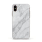 Faux Marble Effect Italian Apple iPhone Xs Impact Case White Edge on Gold Phone