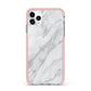 Faux Marble Effect Italian iPhone 11 Pro Max Impact Pink Edge Case
