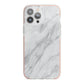 Faux Marble Effect Italian iPhone 13 Pro Max TPU Impact Case with Pink Edges