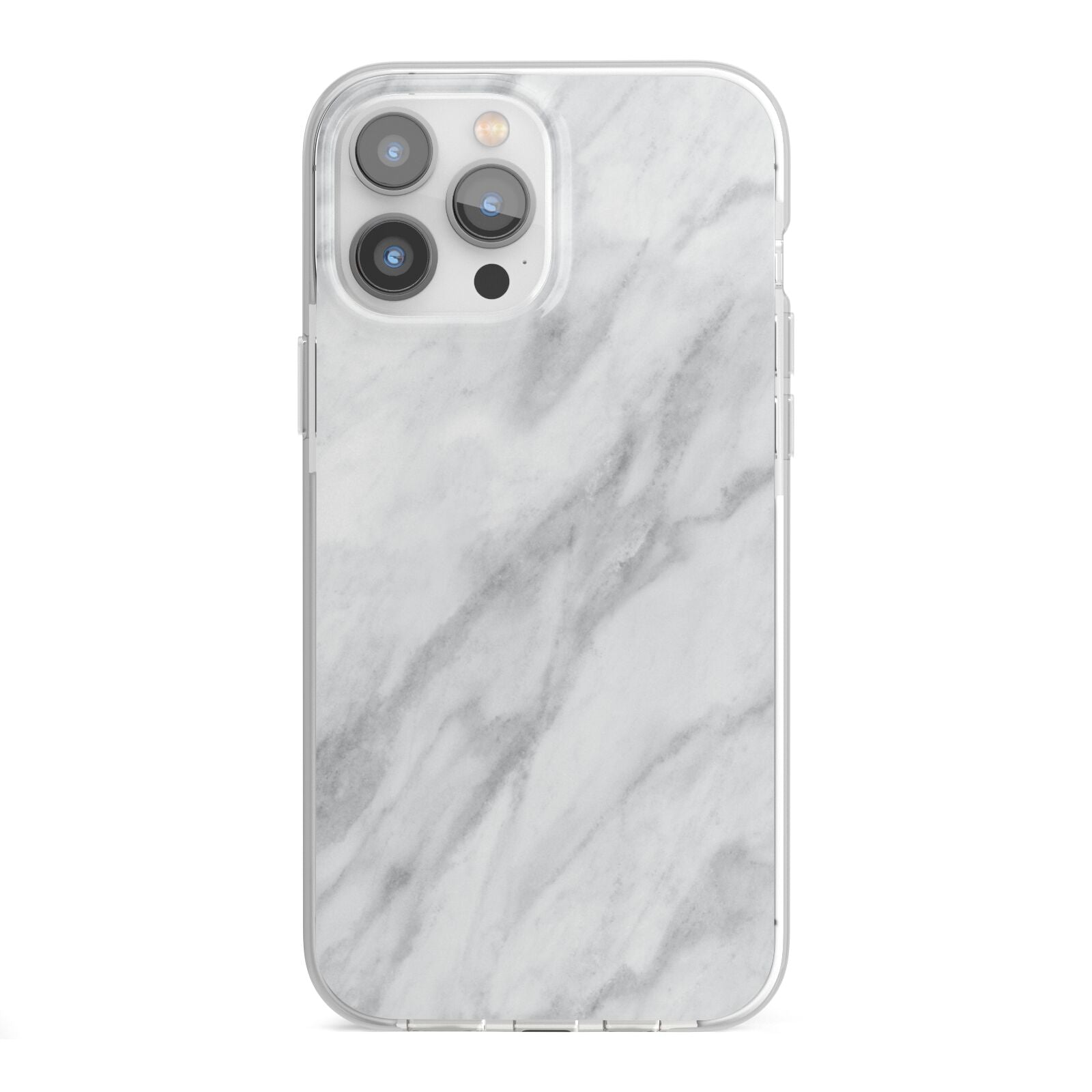 Faux Marble Effect Italian iPhone 13 Pro Max TPU Impact Case with White Edges