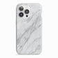 Faux Marble Effect Italian iPhone 13 Pro TPU Impact Case with White Edges