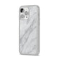 Faux Marble Effect Italian iPhone 14 Pro Max Clear Tough Case Silver Angled Image