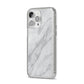 Faux Marble Effect Italian iPhone 14 Pro Max Glitter Tough Case Silver Angled Image