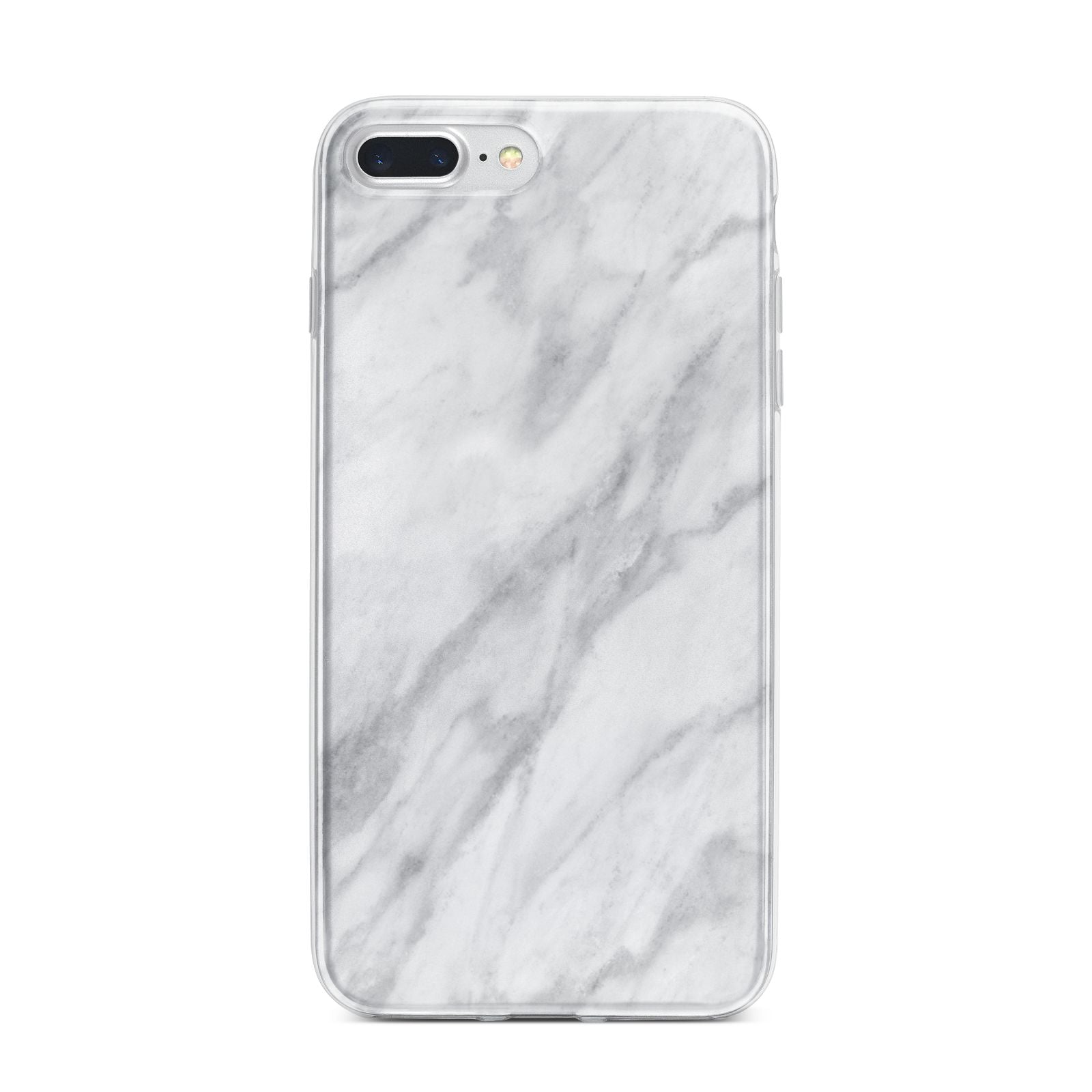 Faux Marble Effect Italian iPhone 7 Plus Bumper Case on Silver iPhone