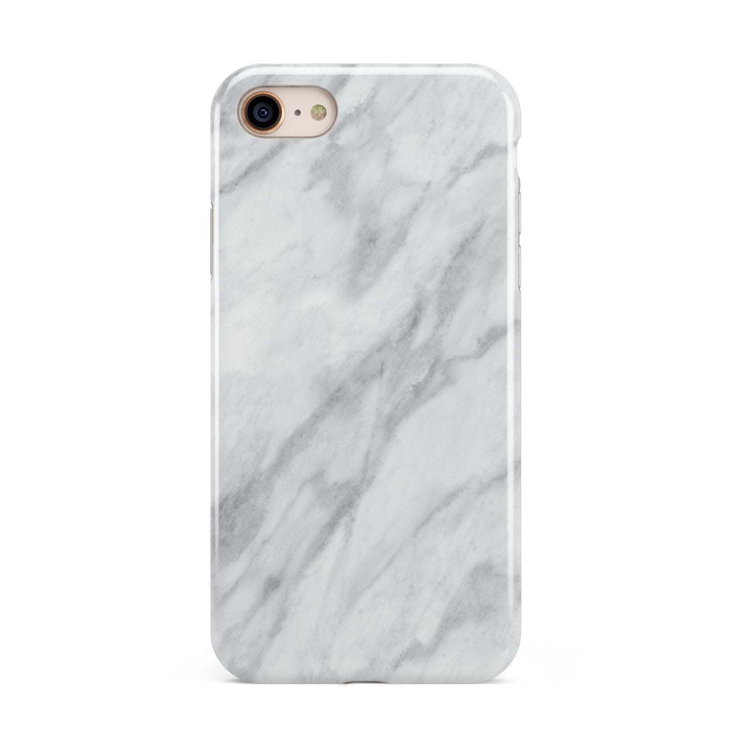 Faux Marble Effect Italian iPhone 8 3D Tough Case on Gold Phone