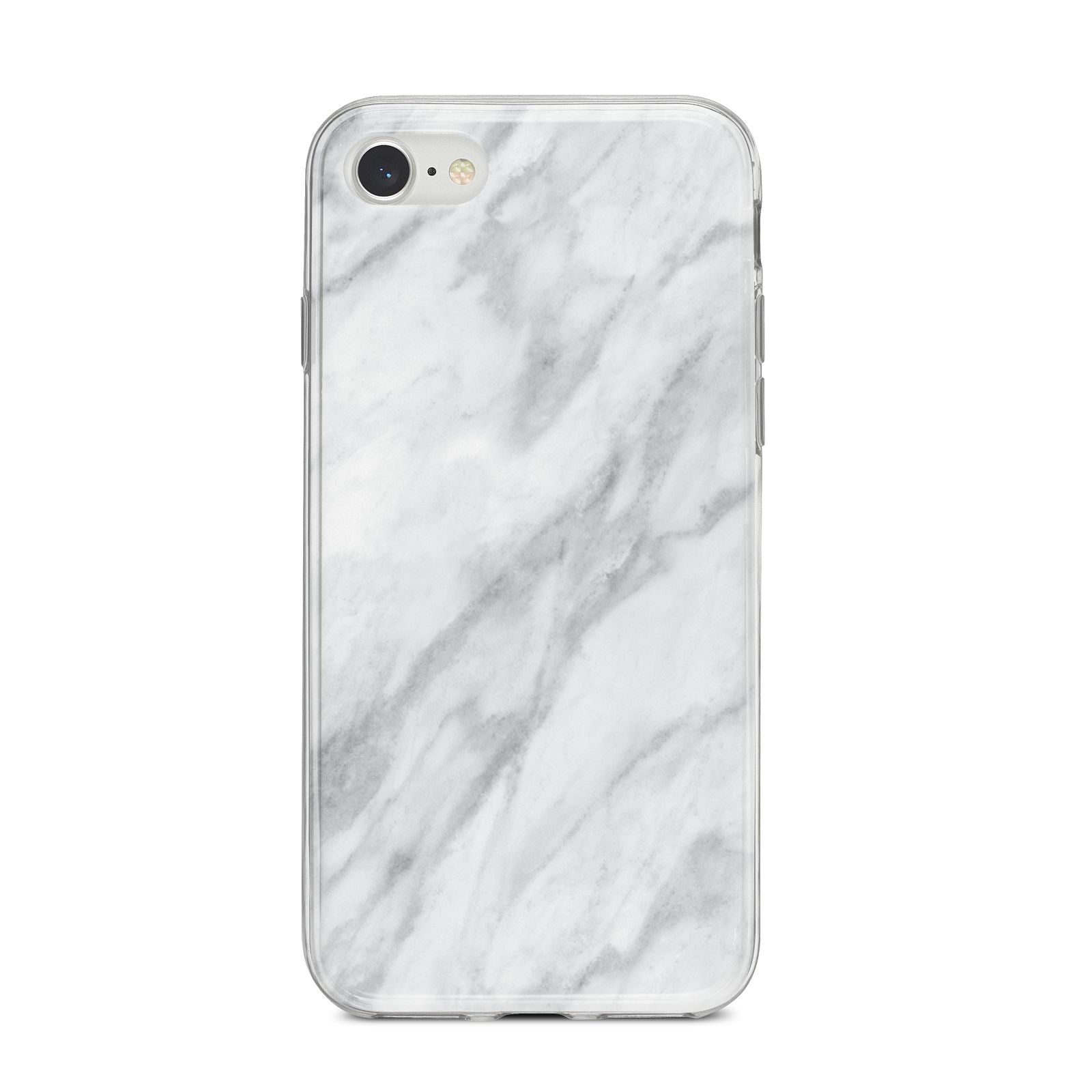Faux Marble Effect Italian iPhone 8 Bumper Case on Silver iPhone