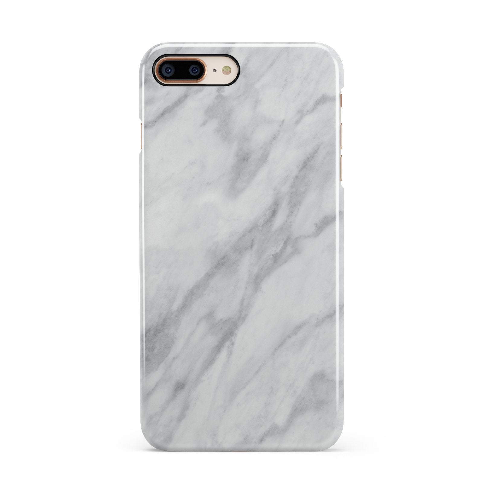 Faux Marble Effect Italian iPhone 8 Plus 3D Snap Case on Gold Phone