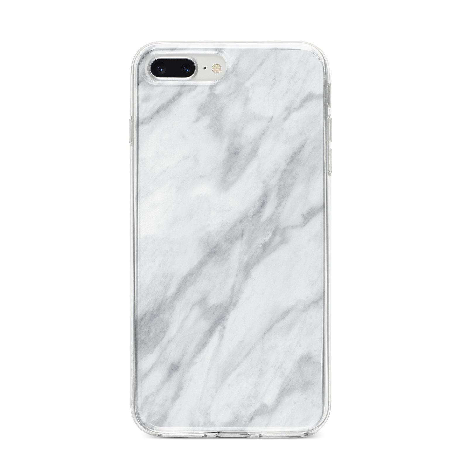 Faux Marble Effect Italian iPhone 8 Plus Bumper Case on Silver iPhone