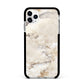 Faux Marble Effect Print Apple iPhone 11 Pro Max in Silver with Black Impact Case