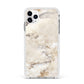 Faux Marble Effect Print Apple iPhone 11 Pro Max in Silver with White Impact Case