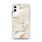 Faux Marble Effect Print Apple iPhone 11 in White with White Impact Case