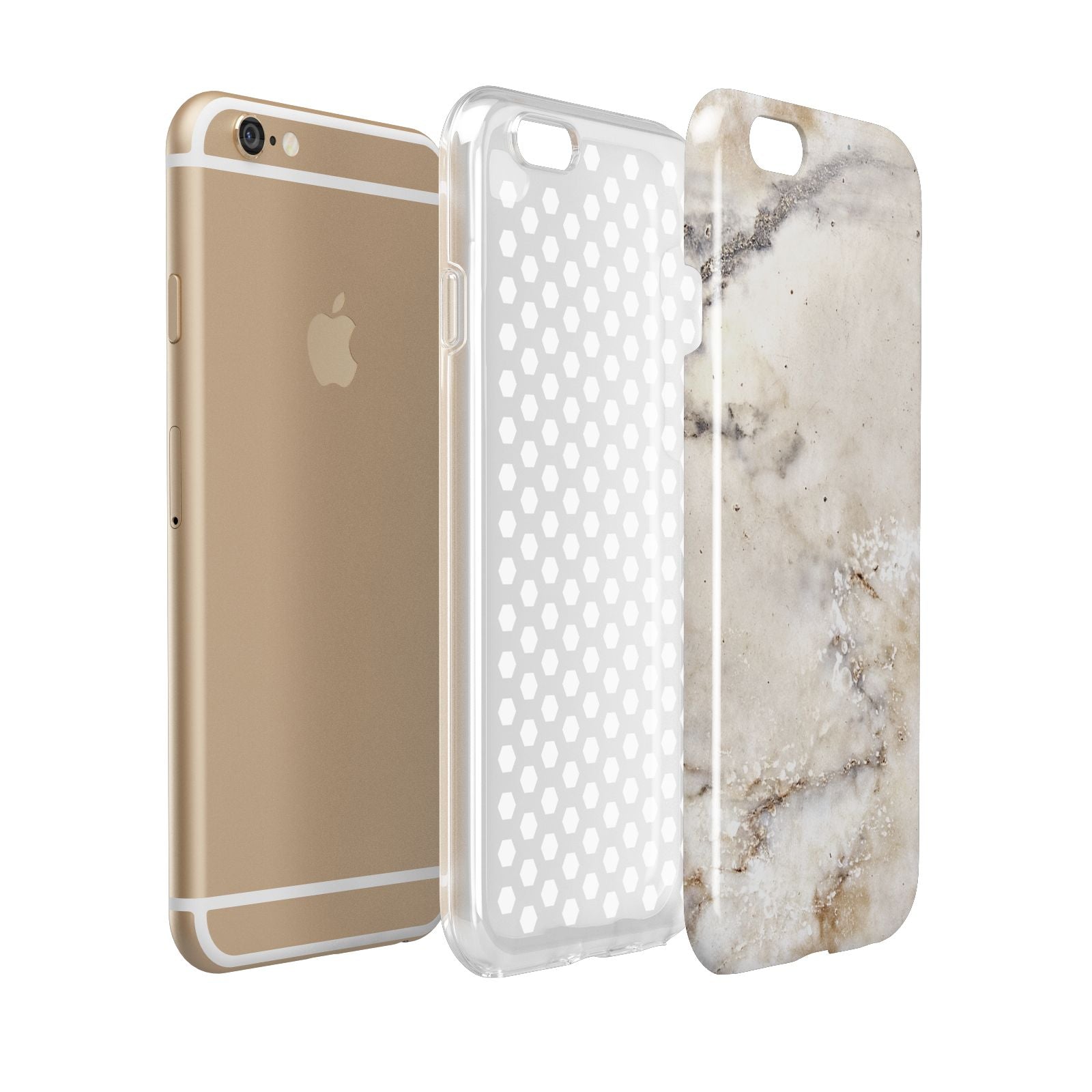 Faux Marble Effect Print Apple iPhone 6 3D Tough Case Expanded view