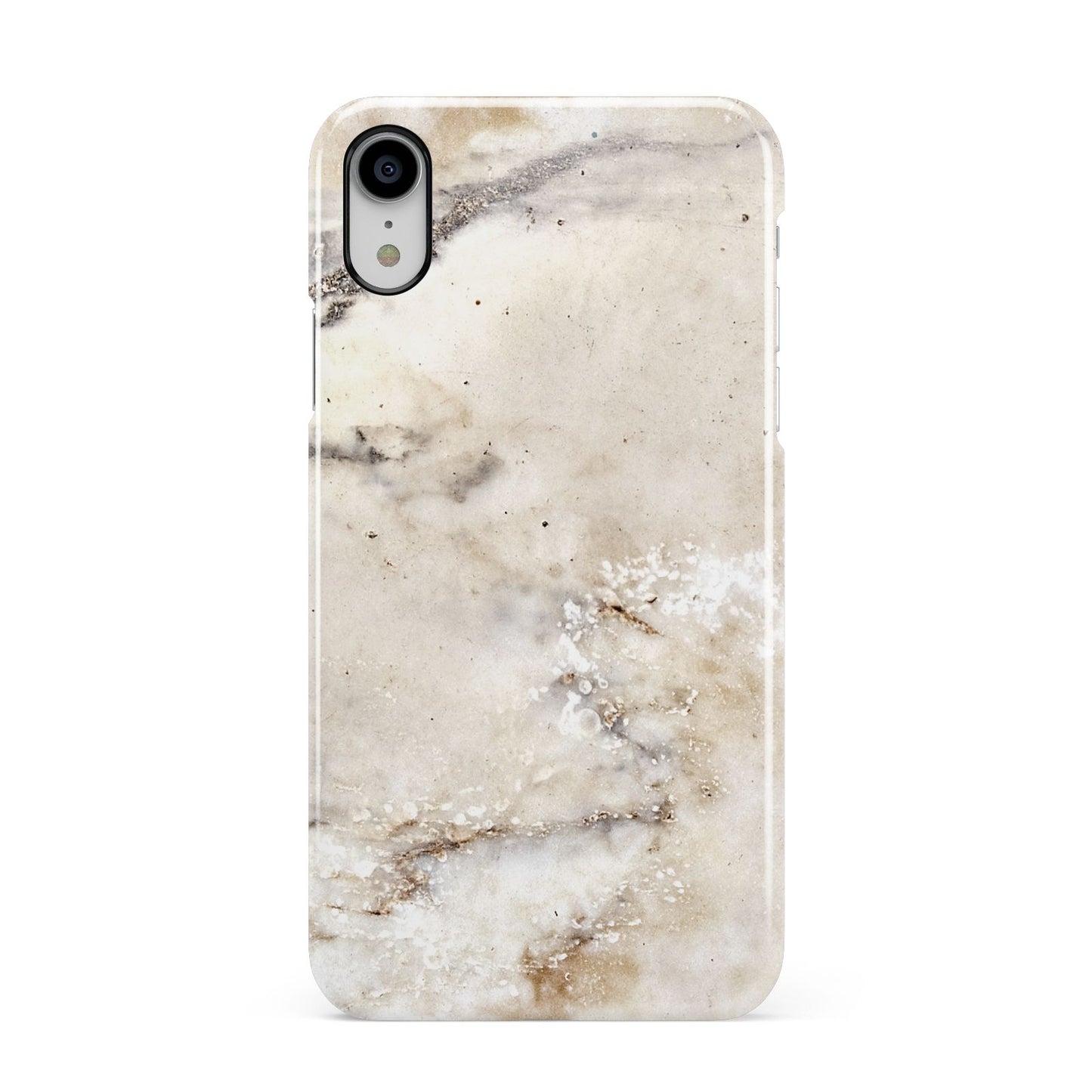 Faux Marble Effect Print Apple iPhone XR White 3D Snap Case