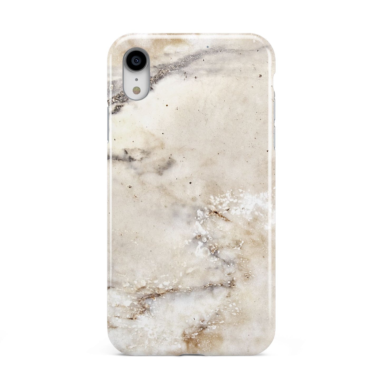Faux Marble Effect Print Apple iPhone XR White 3D Tough Case