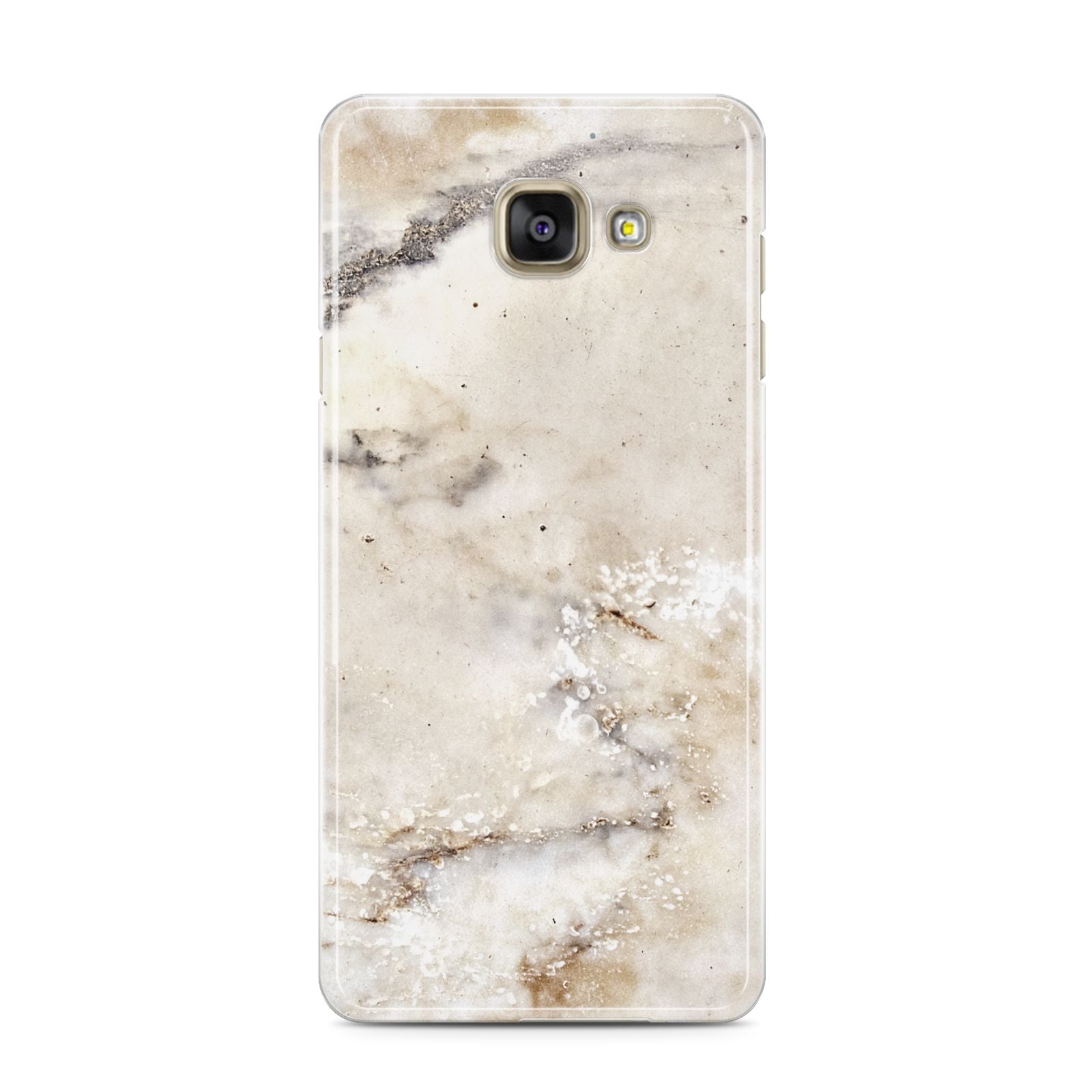 Faux Marble Effect Print Samsung Galaxy A3 2016 Case on gold phone