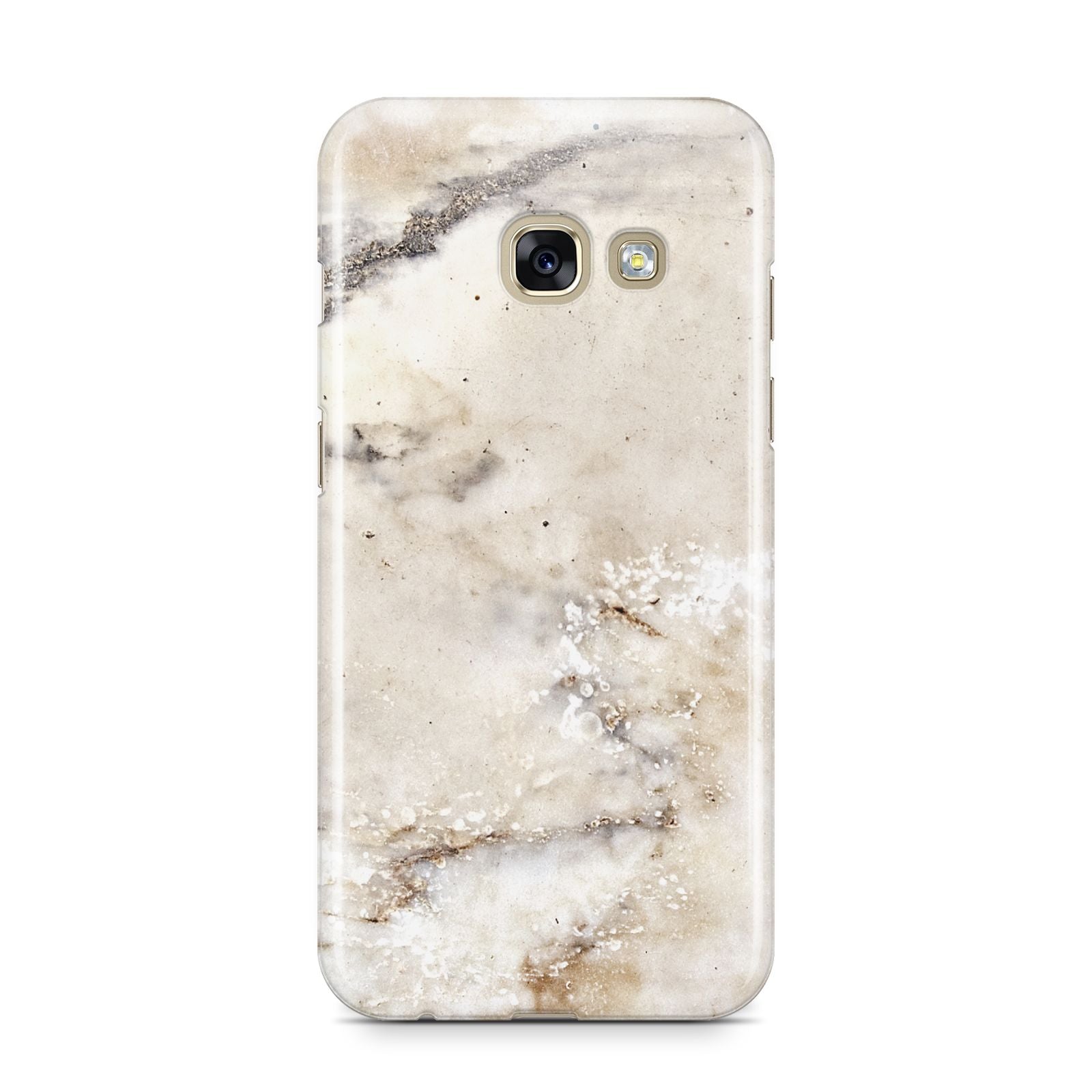 Faux Marble Effect Print Samsung Galaxy A3 2017 Case on gold phone
