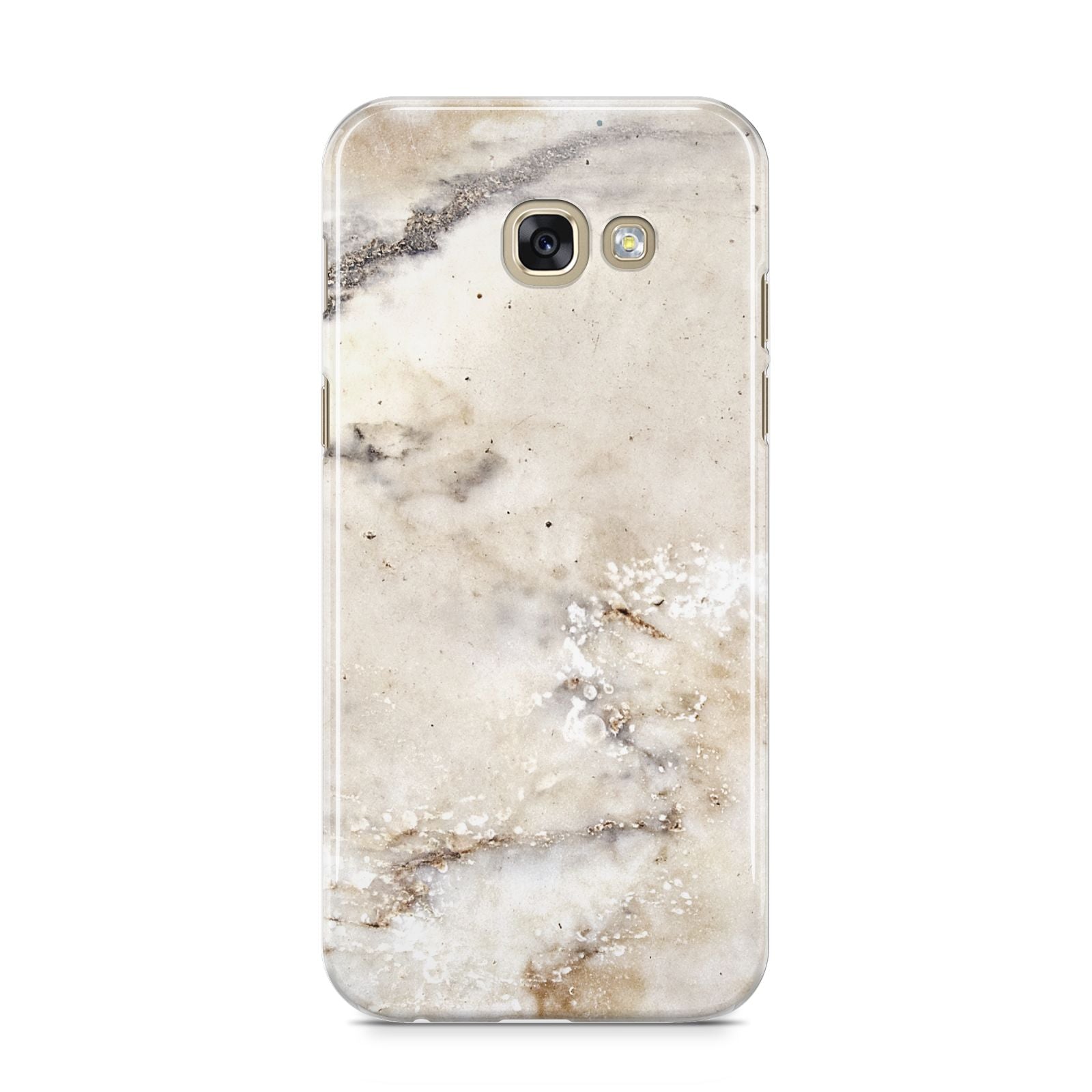 Faux Marble Effect Print Samsung Galaxy A5 2017 Case on gold phone