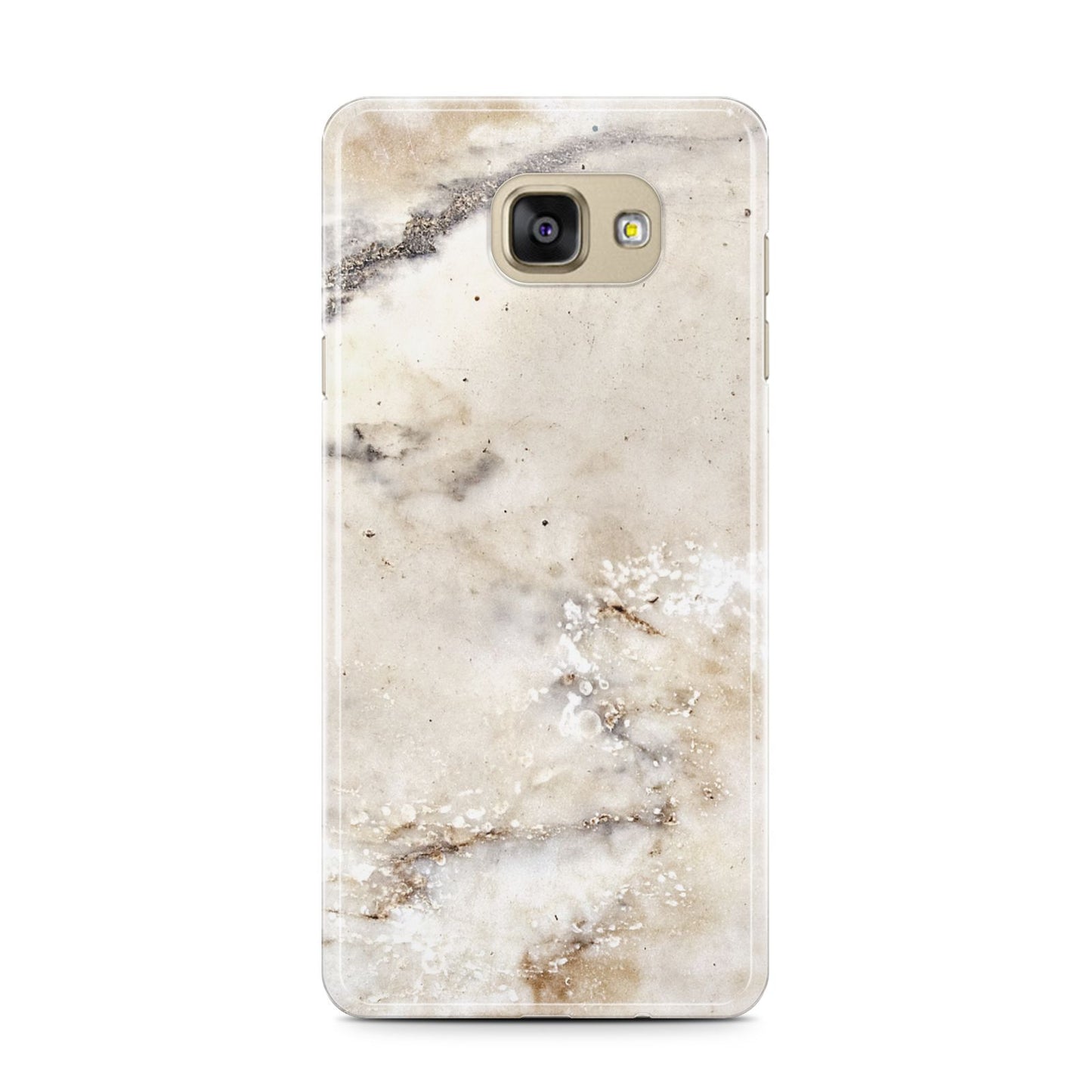 Faux Marble Effect Print Samsung Galaxy A7 2016 Case on gold phone