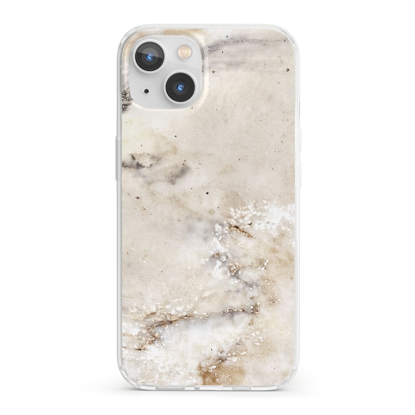 Faux Marble Effect Print iPhone 13 Clear Bumper Case