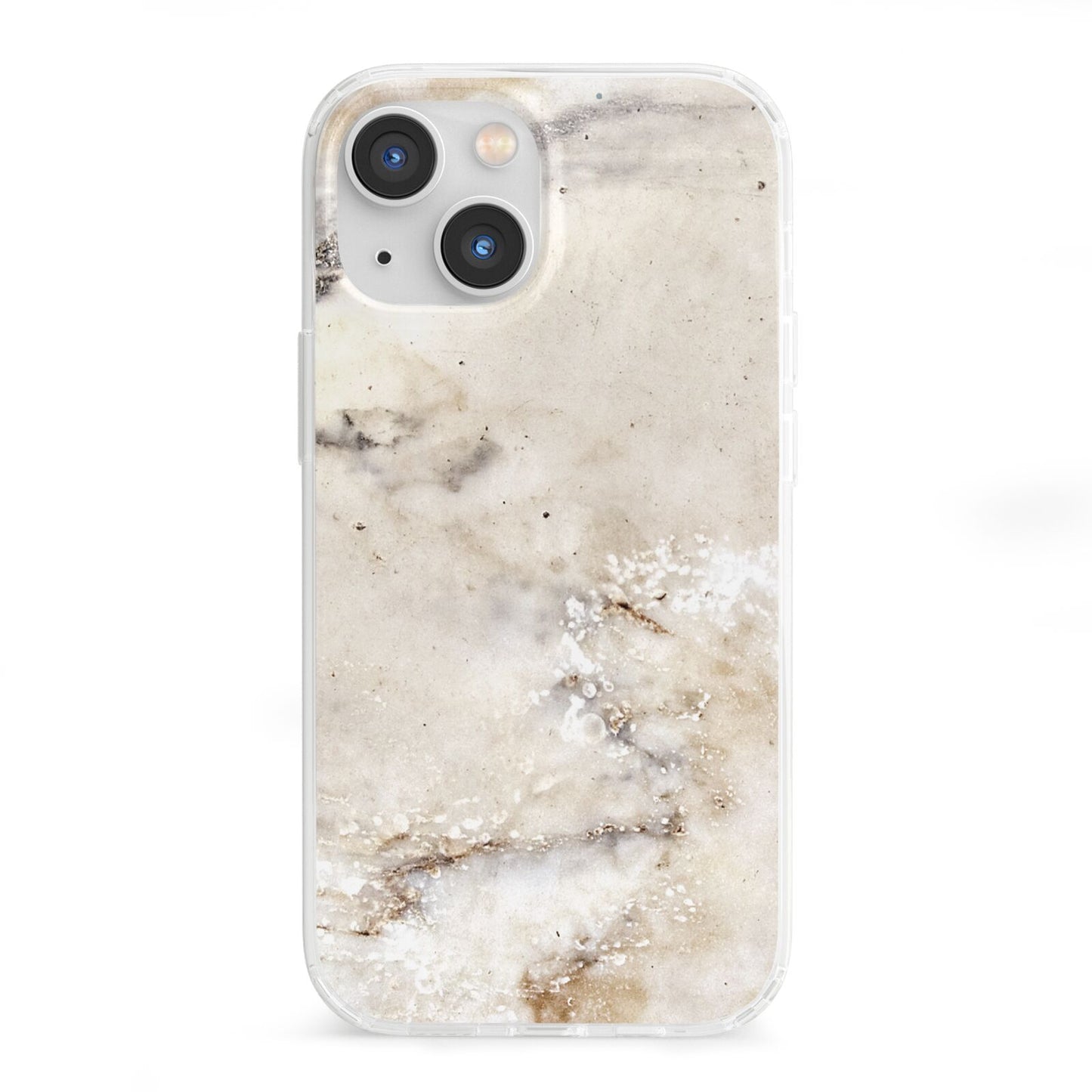 Faux Marble Effect Print iPhone 13 Mini Clear Bumper Case
