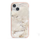 Faux Marble Effect Print iPhone 13 Mini TPU Impact Case with Pink Edges