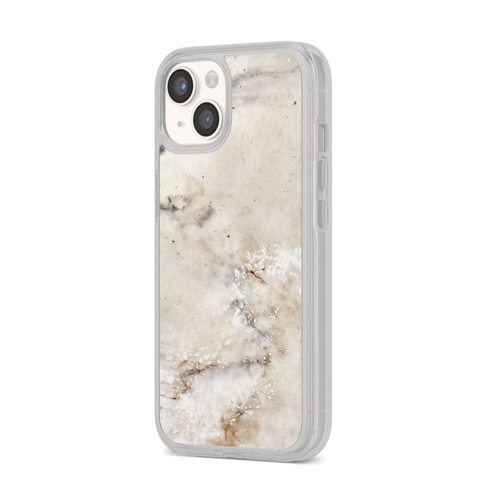 Faux Marble Effect Print iPhone 14 Clear Tough Case Starlight Angled Image
