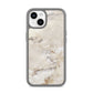 Faux Marble Effect Print iPhone 14 Clear Tough Case Starlight