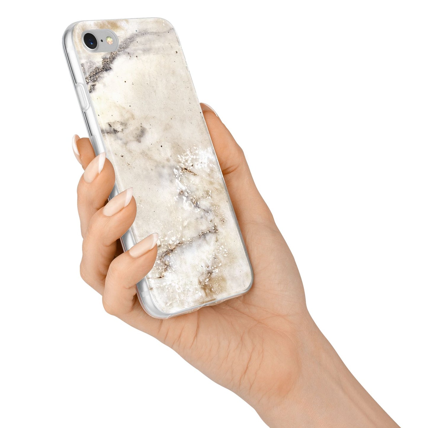 Faux Marble Effect Print iPhone 7 Bumper Case on Silver iPhone Alternative Image