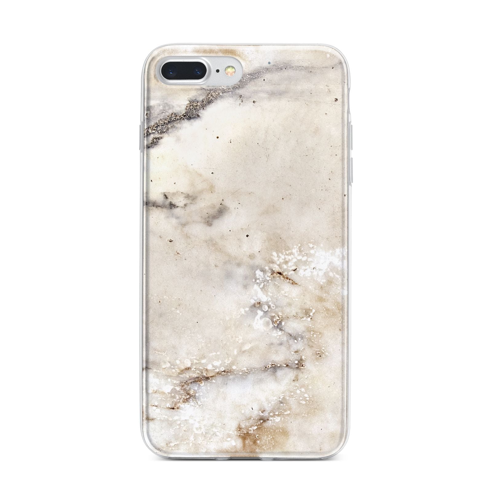Faux Marble Effect Print iPhone 7 Plus Bumper Case on Silver iPhone