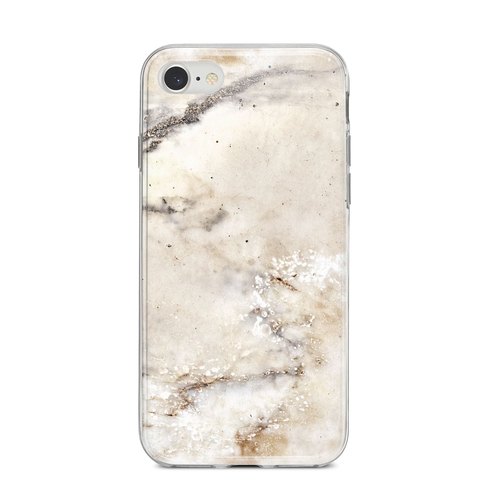 Faux Marble Effect Print iPhone 8 Bumper Case on Silver iPhone