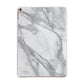 Faux Marble Effect White Grey Apple iPad Rose Gold Case