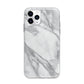 Faux Marble Effect White Grey Apple iPhone 11 Pro Max in Silver with Bumper Case