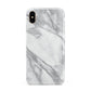 Faux Marble Effect White Grey Apple iPhone Xs Max 3D Tough Case