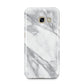 Faux Marble Effect White Grey Samsung Galaxy A3 2017 Case on gold phone