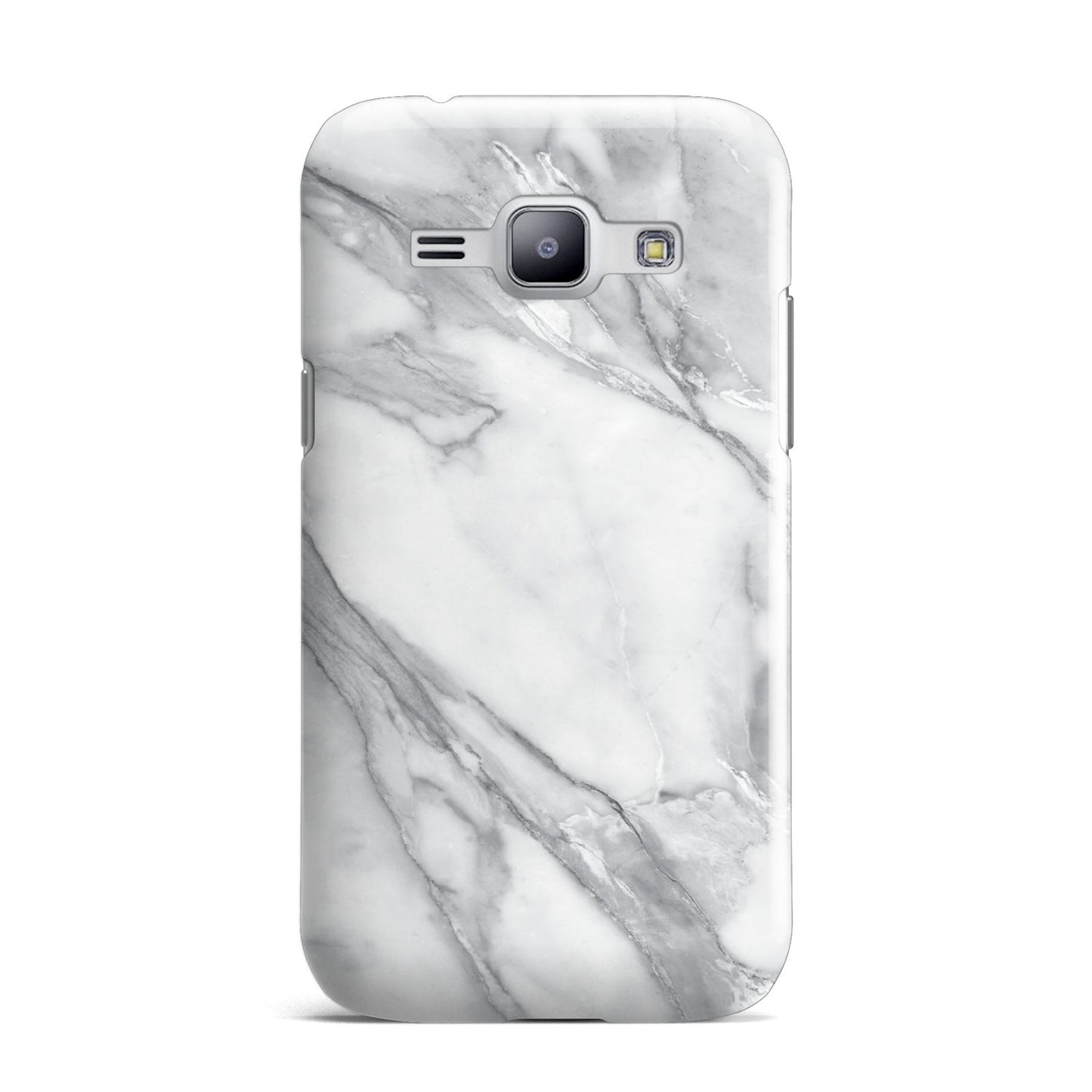 Faux Marble Effect White Grey Samsung Galaxy J1 2015 Case