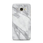Faux Marble Effect White Grey Samsung Galaxy J7 2016 Case on gold phone