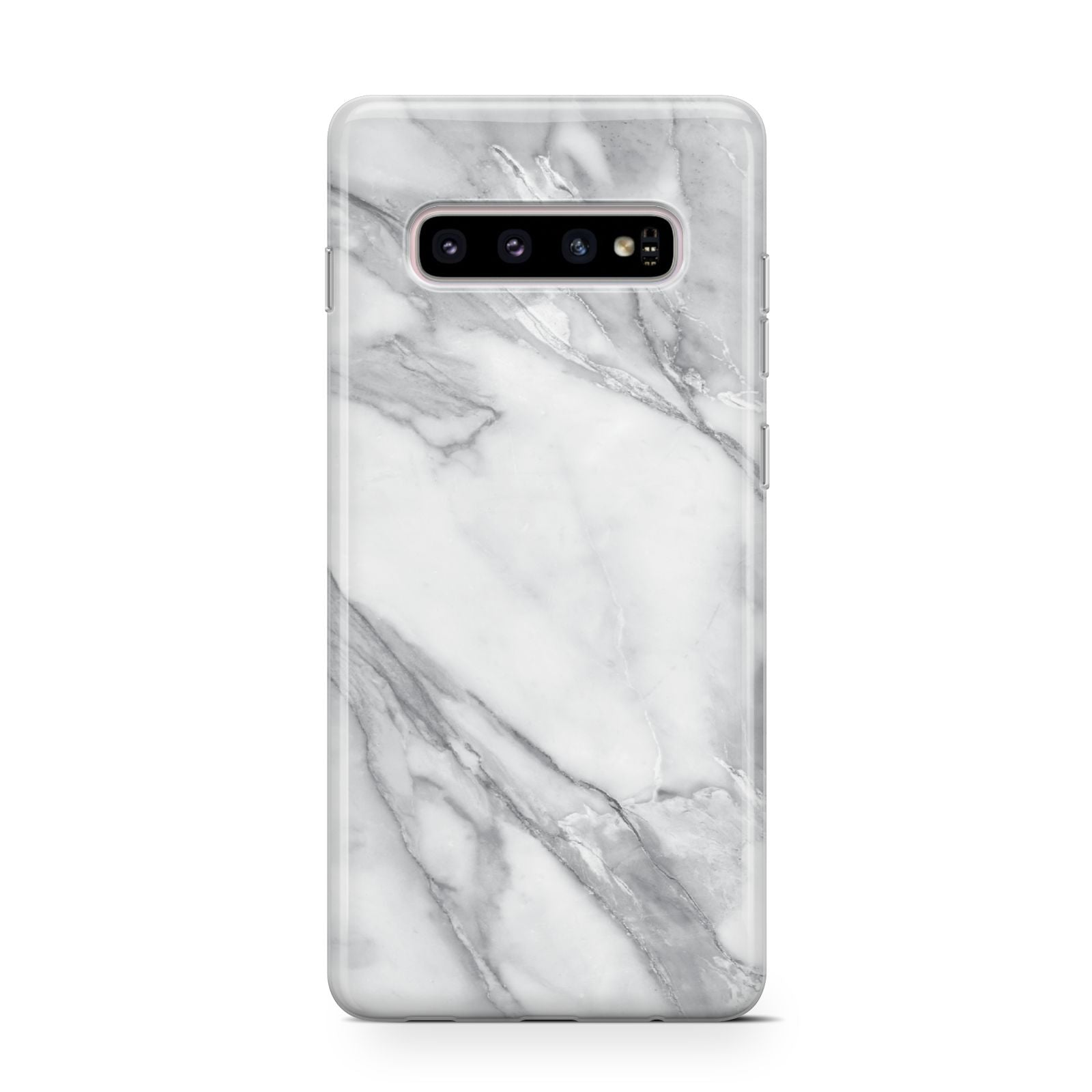 Faux Marble Effect White Grey Samsung Galaxy S10 Case